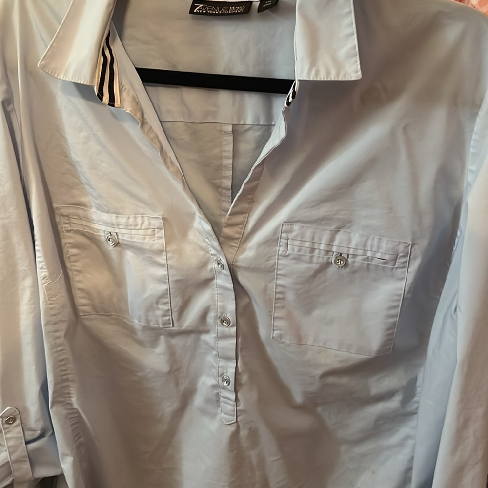 Blue Button Down Top - image 5